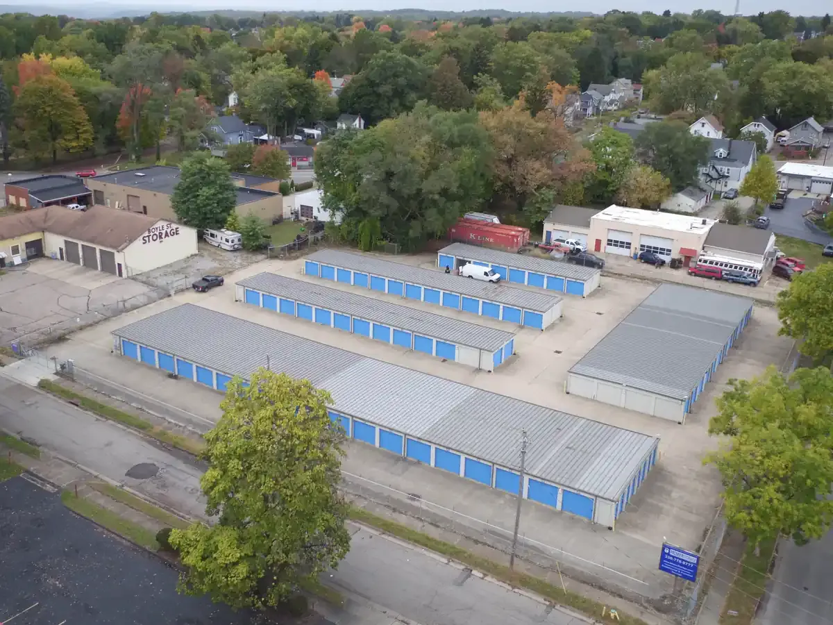 Storage Facility Ariel View KO Storage of Akron, OH